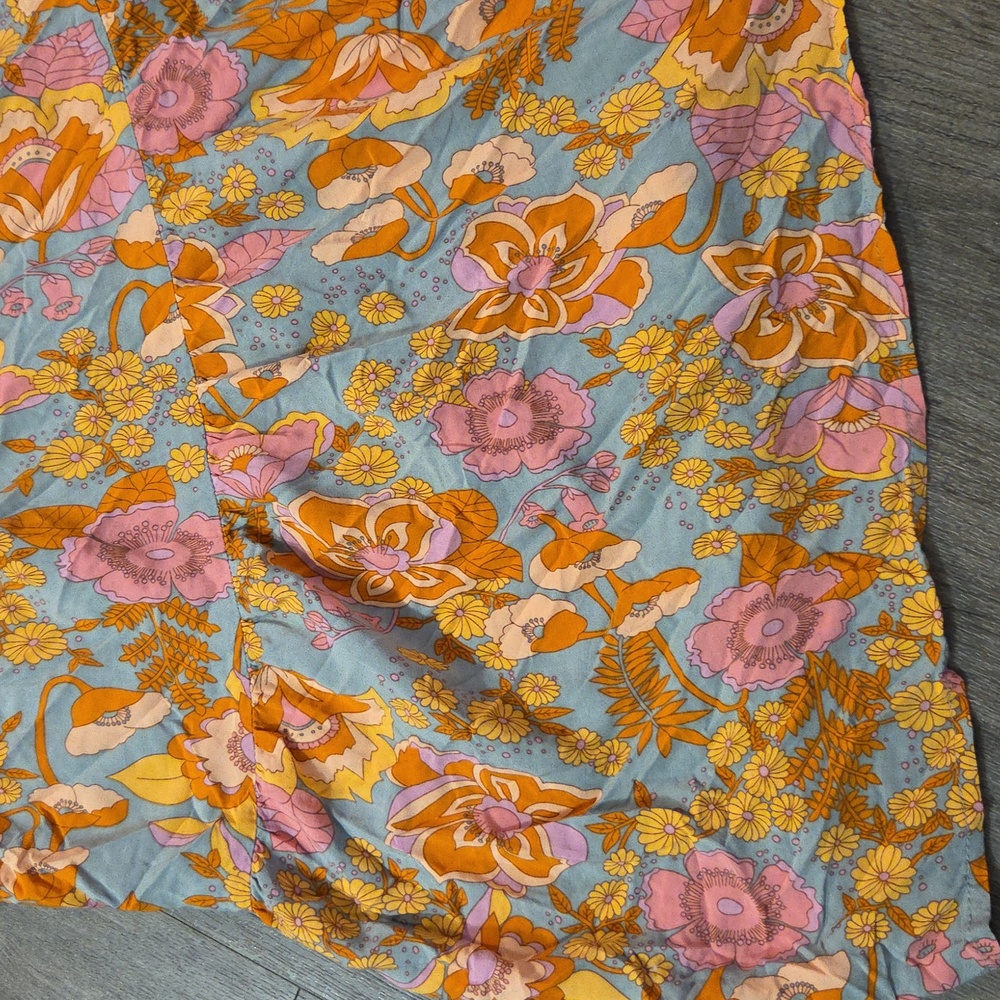 Boho Floral Smocked / Tiered Maxi Dress - Picture 10 of 13